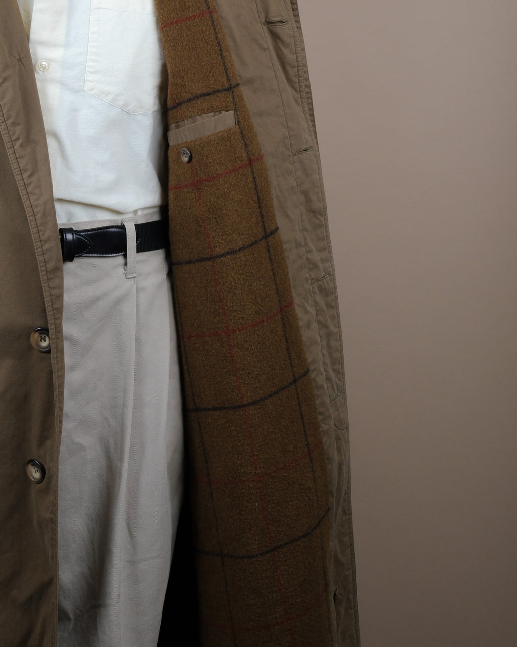 Olive Green Long Raglan Coat