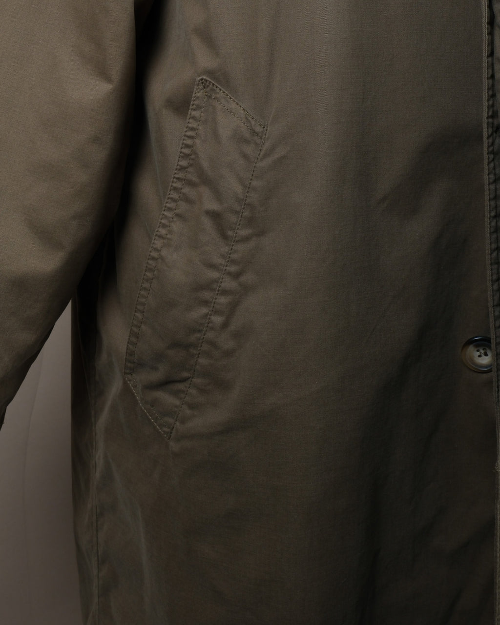 Olive Green Long Raglan Coat
