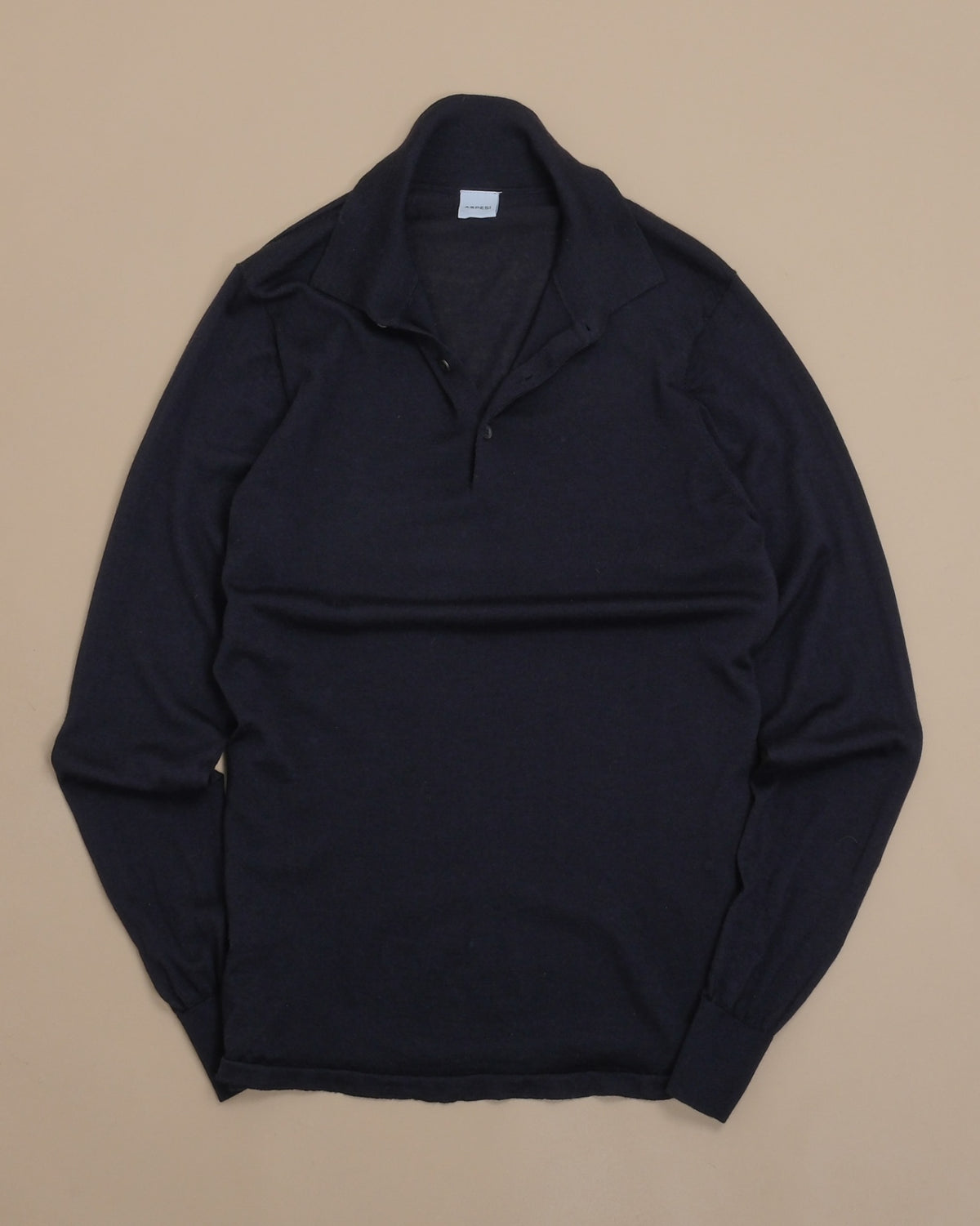 Navy Light Wool Polo