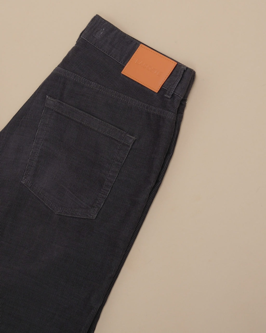Gray 5-Pocket Corduroy Trousers