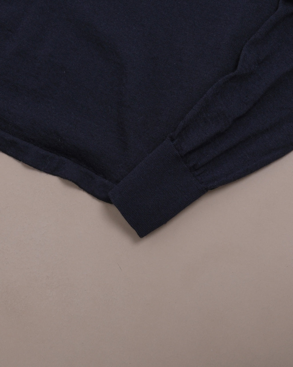 Navy Light Wool Polo