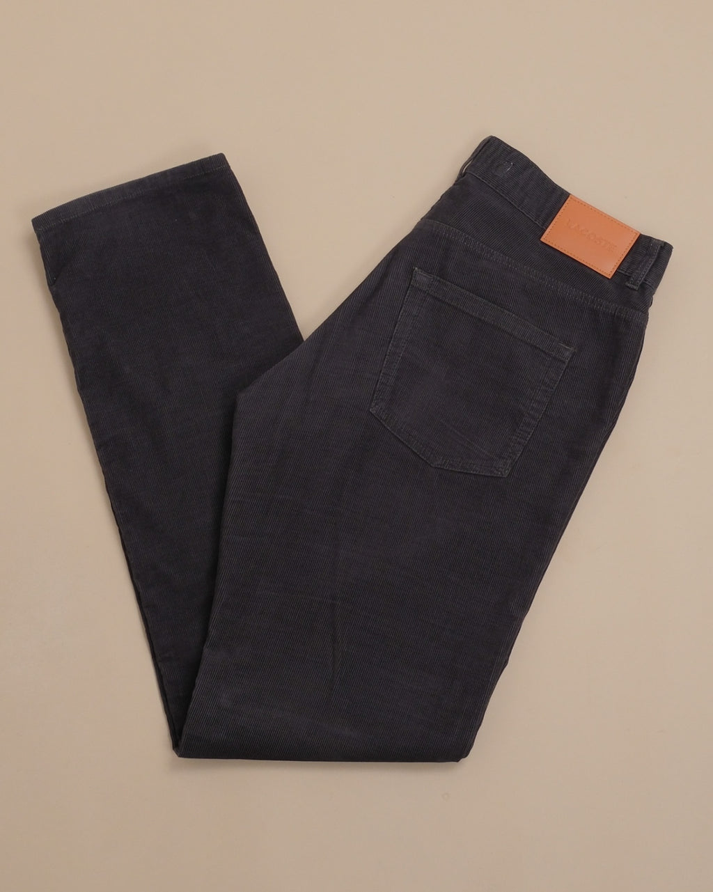 Gray 5-Pocket Corduroy Trousers