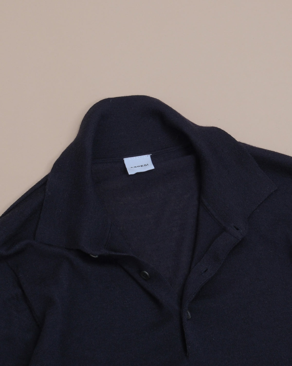 Navy Light Wool Polo