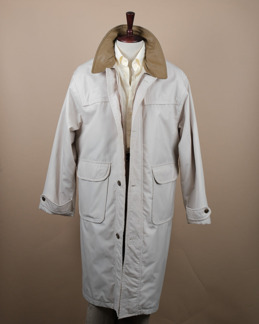 Off-White Long Lightly Padded Derby Coat