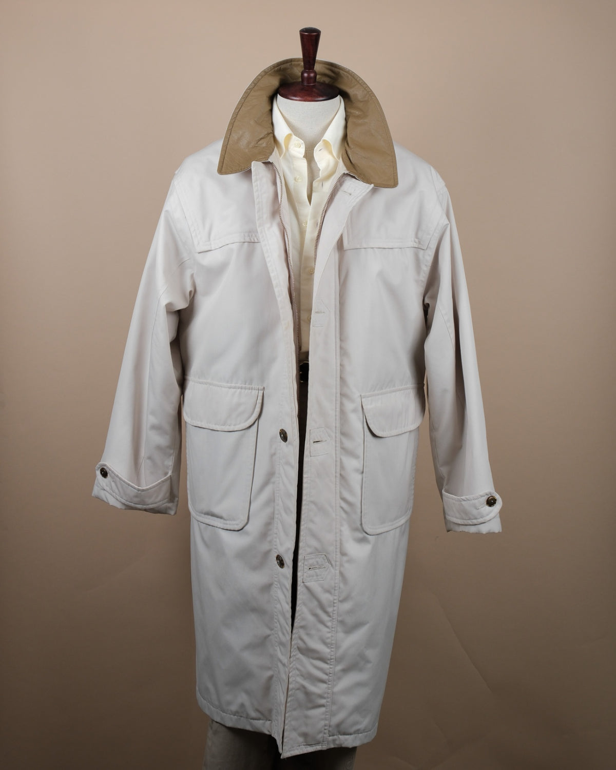 Off-White Long Lightly Padded Derby Coat