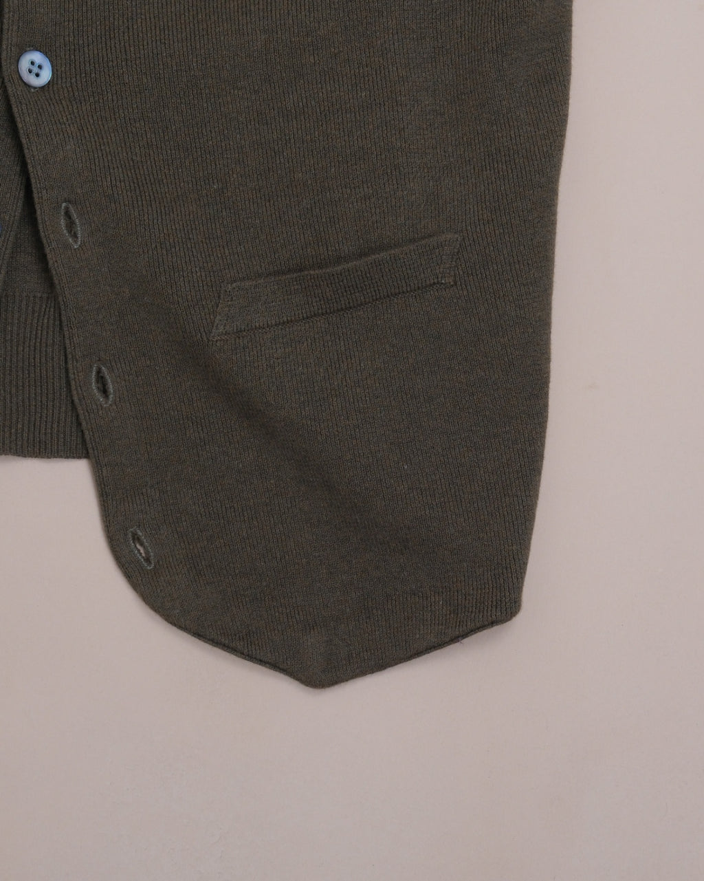 Dark Olive Linen/Cardigan Sleeveless Cardigan