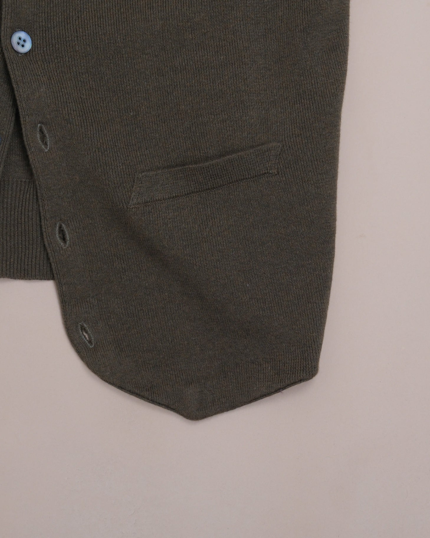 Dark Olive Linen/Cardigan Sleeveless Cardigan