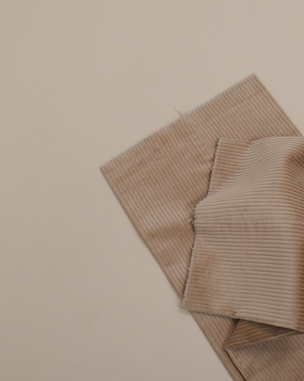 Brown Straight Fit Unhemmed Corduroy Trousers