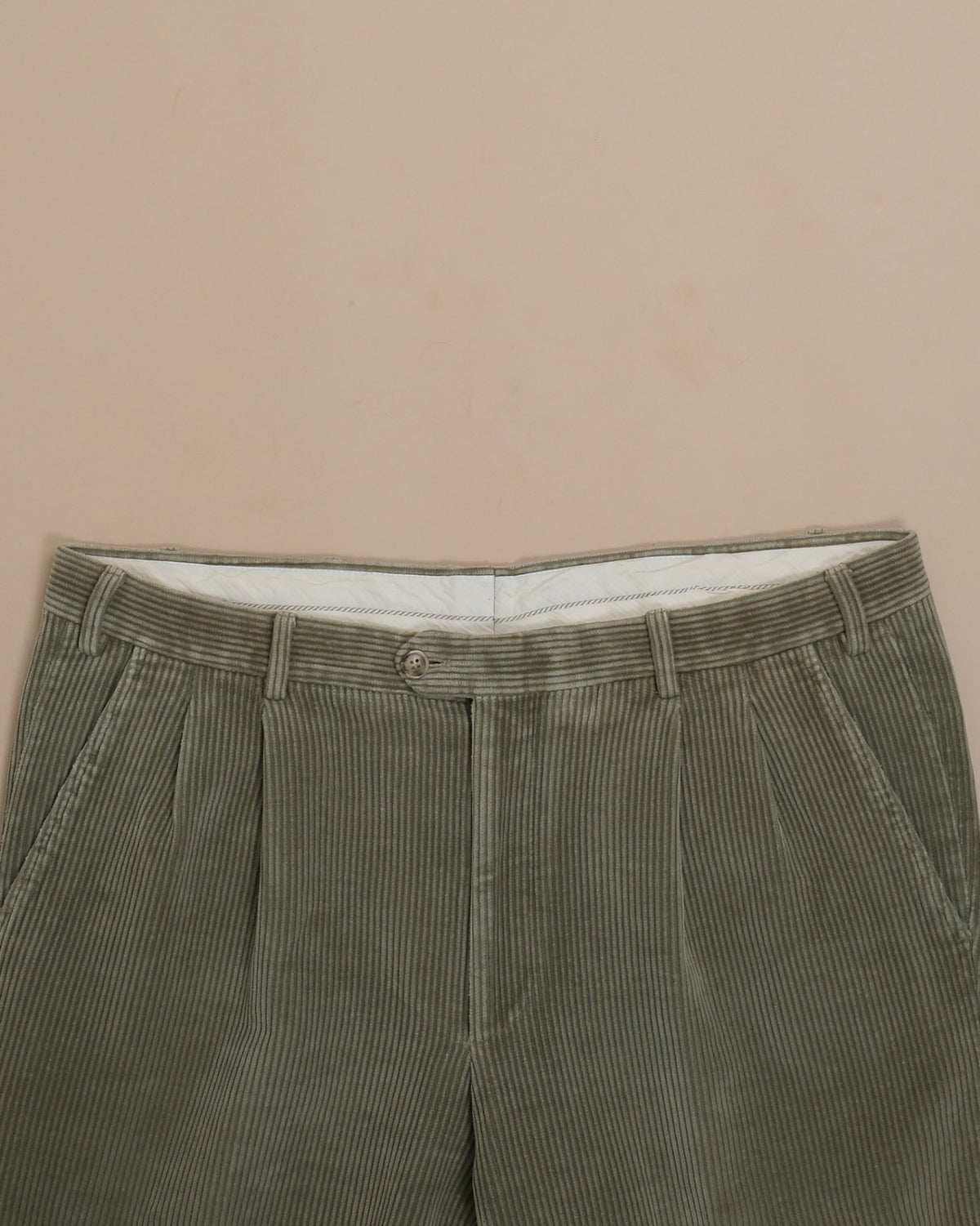 Olive Green Corduroy Trousers