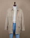Cream Suede Safari Jacket