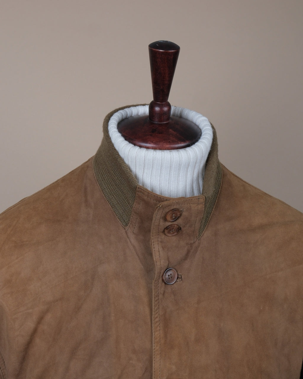 Light Mocha Suede Flight Jacket