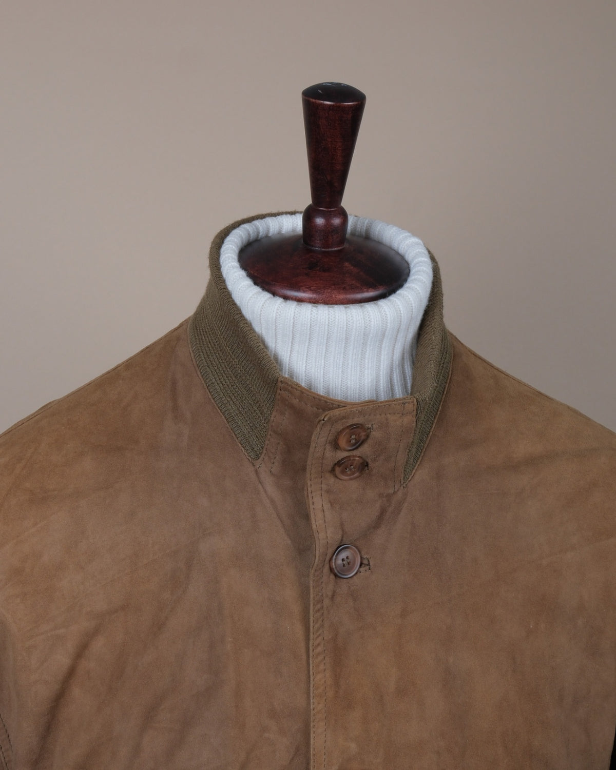 Light Mocha Suede Flight Jacket