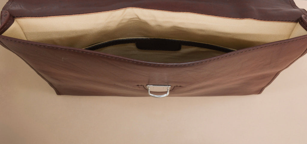 Brown Oxblood Leather Laptop Case
