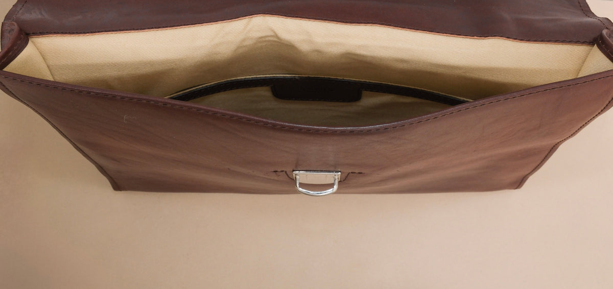 Brown Oxblood Leather Laptop Case