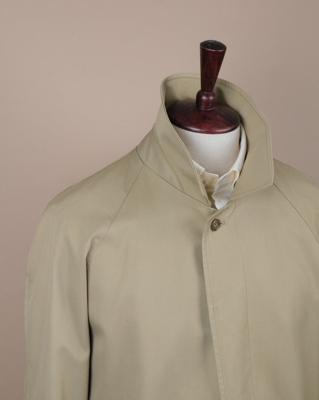 Beige Belted Raglan Car Coat