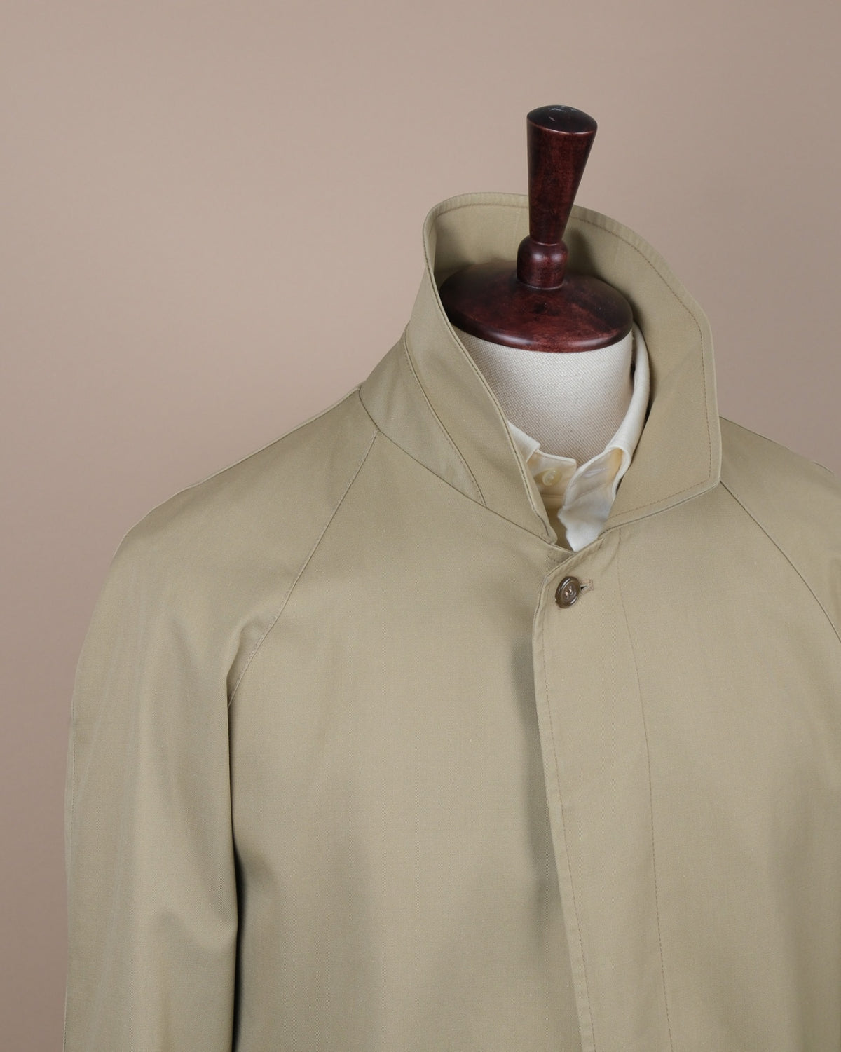 Beige Belted Raglan Car Coat