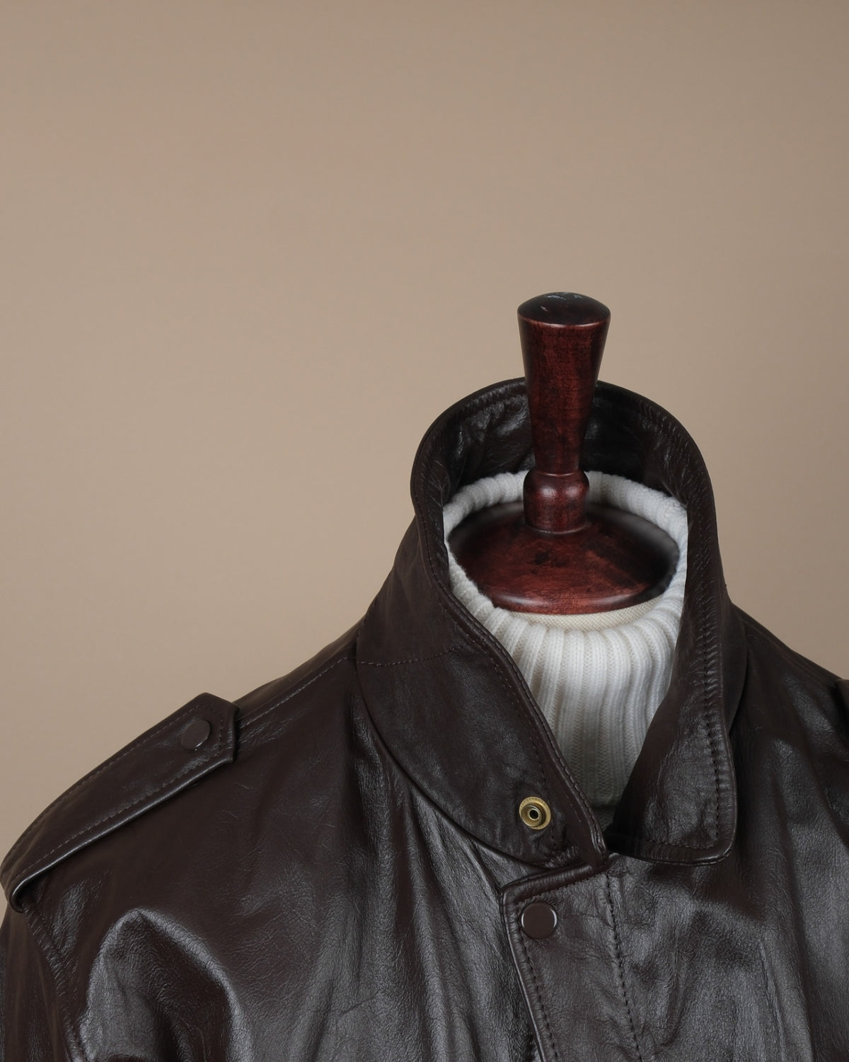 Dark Brown Leather Pilot Bomber