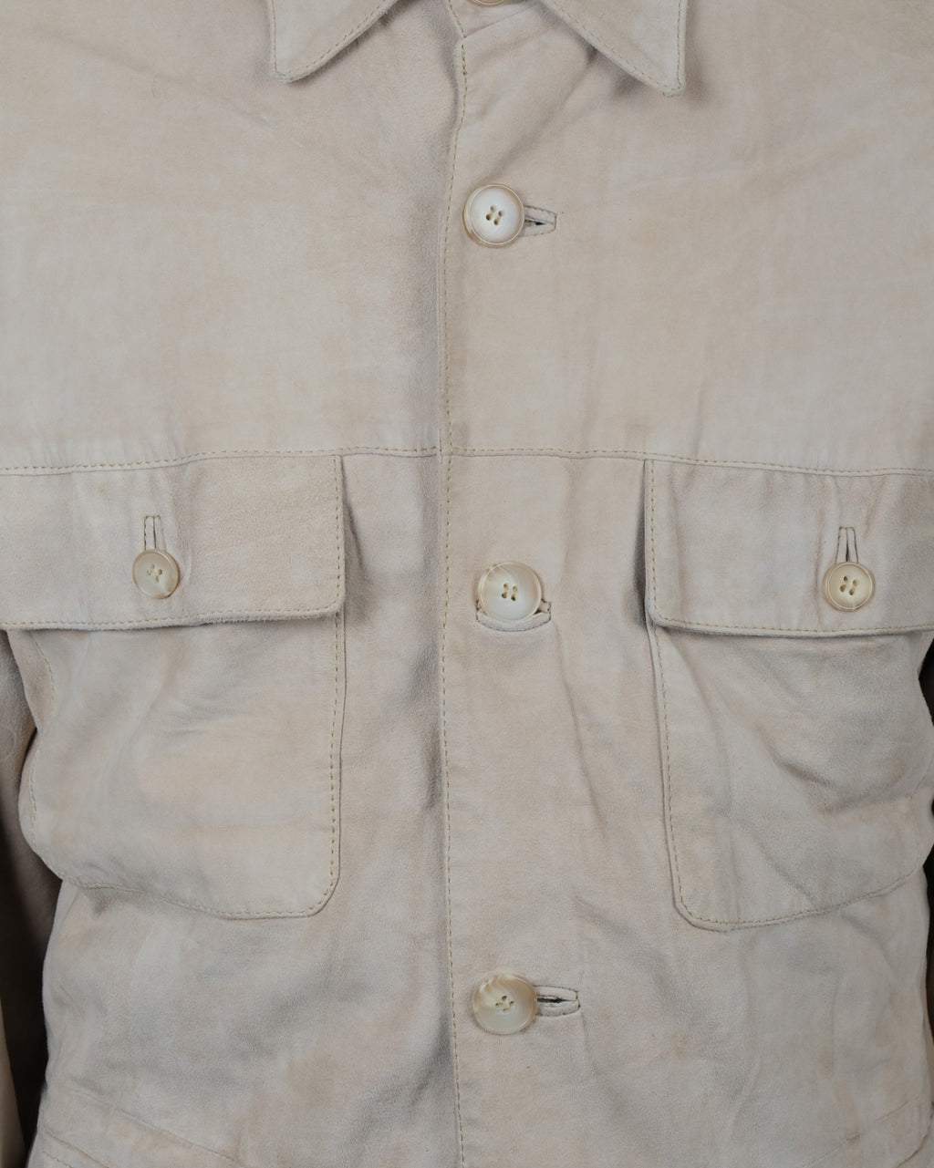 Cream Suede Safari Jacket
