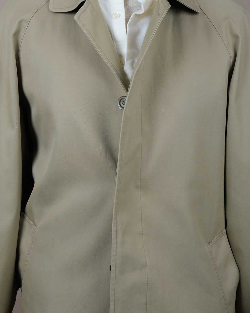 Beige Belted Raglan Car Coat
