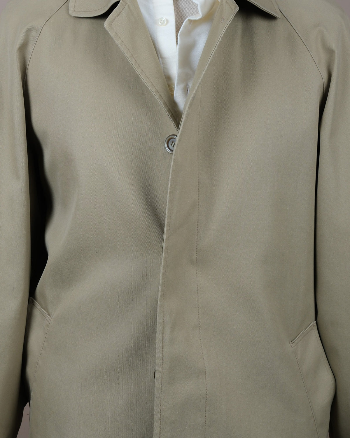 Beige Belted Raglan Car Coat