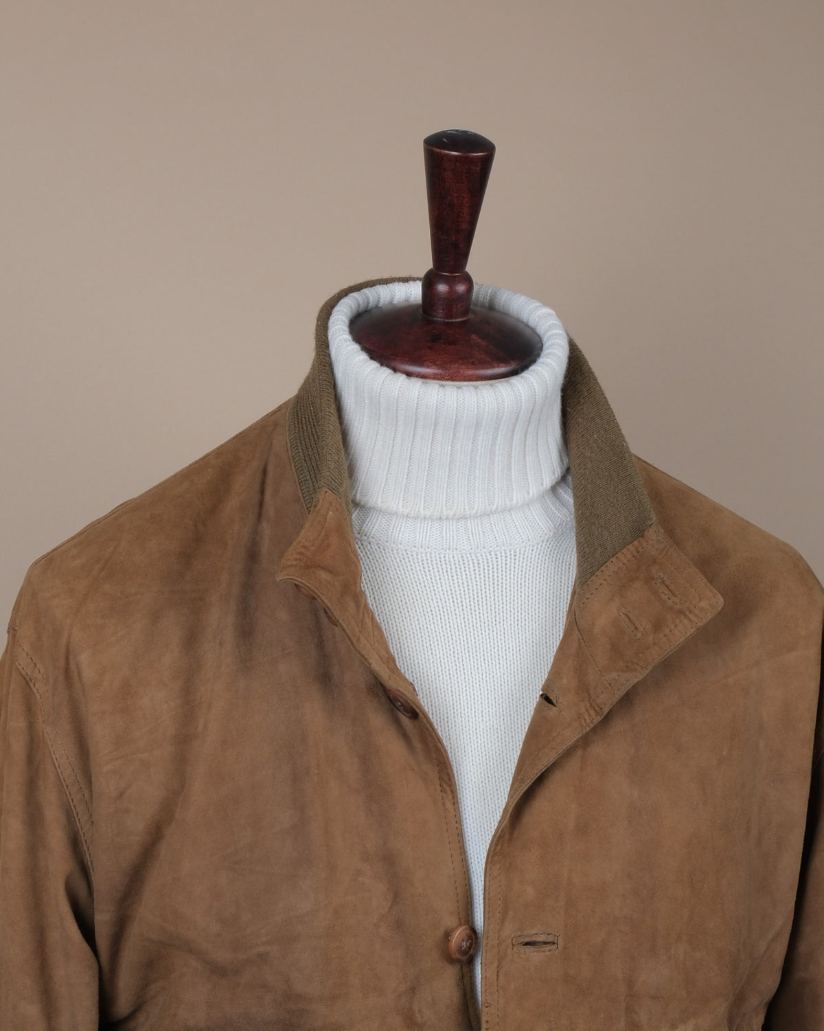 Light Mocha Suede Flight Jacket