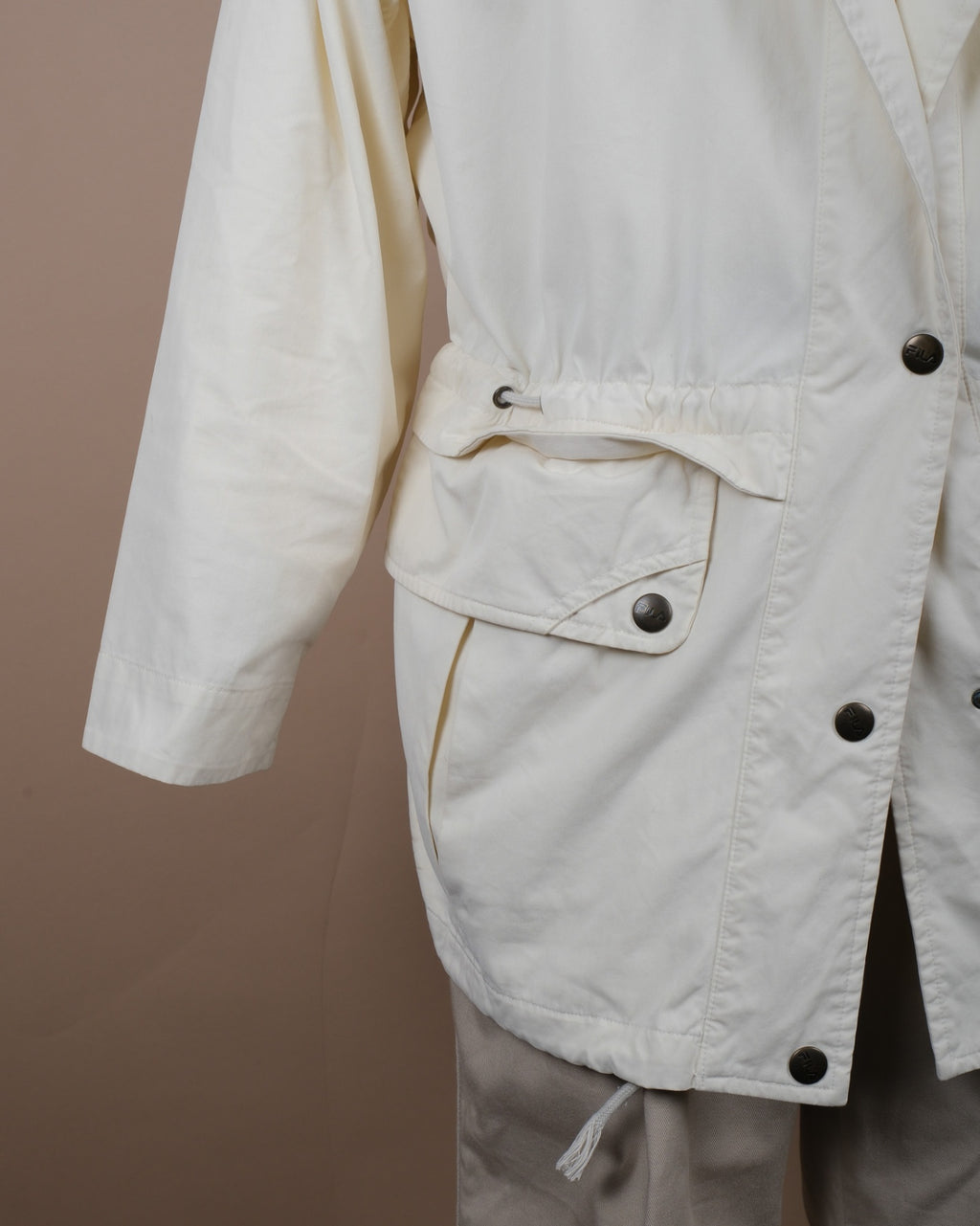 Ecru Cotton Sportivo Jacket