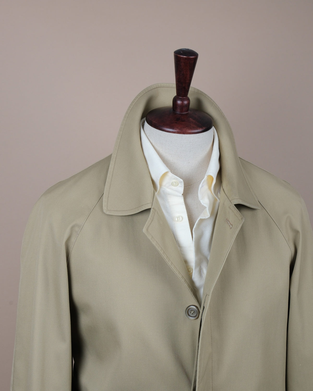 Beige Belted Raglan Car Coat