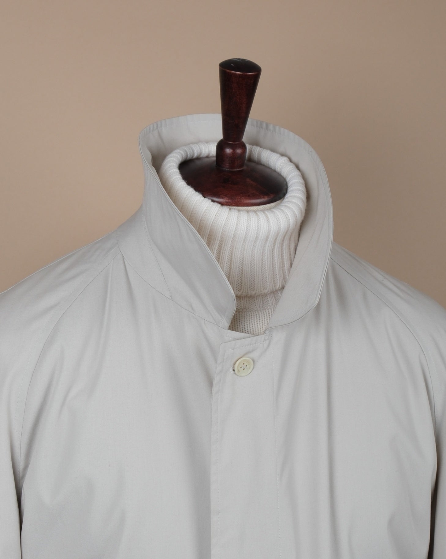 Stone Beige Long Raglan Coat