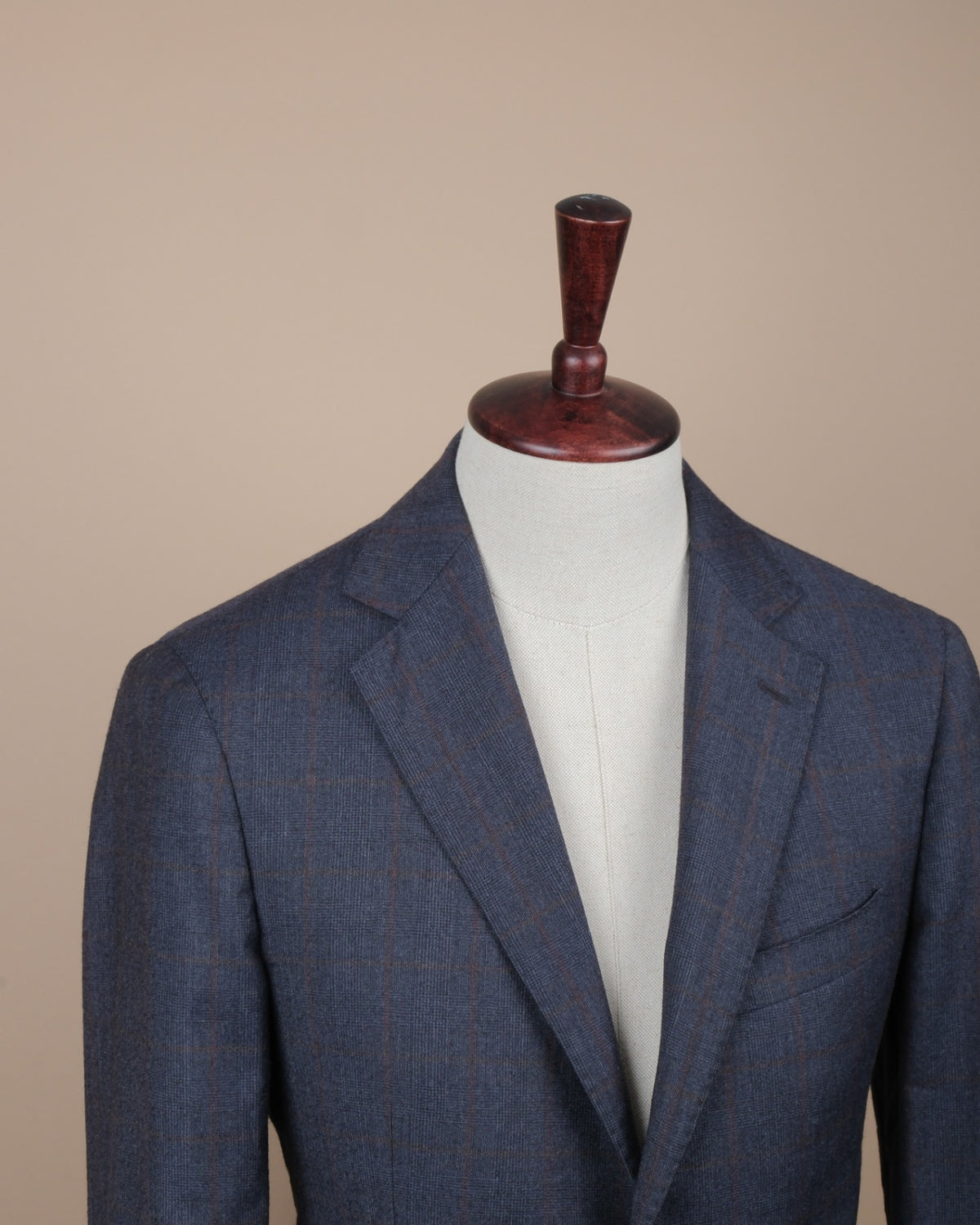 Navy Prince Of Wales Wool Sports Jacket