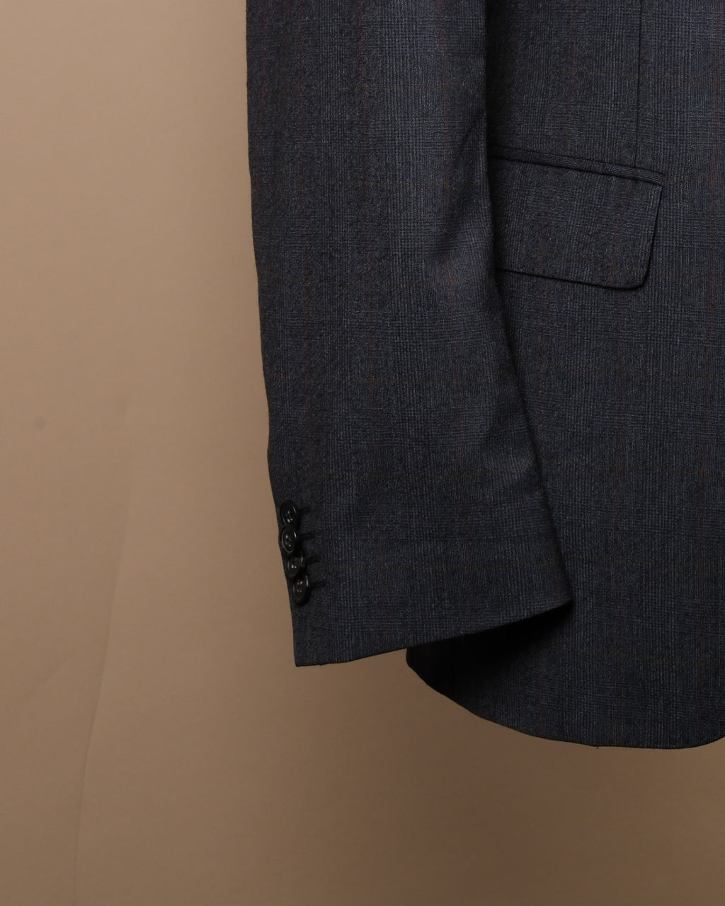 Navy Prince Of Wales Wool Sports Jacket