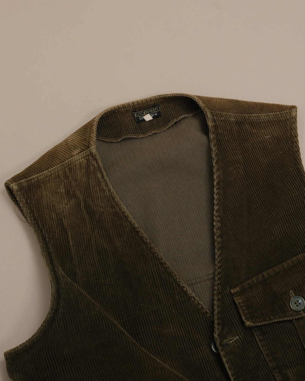 Olive Corduroy Vest