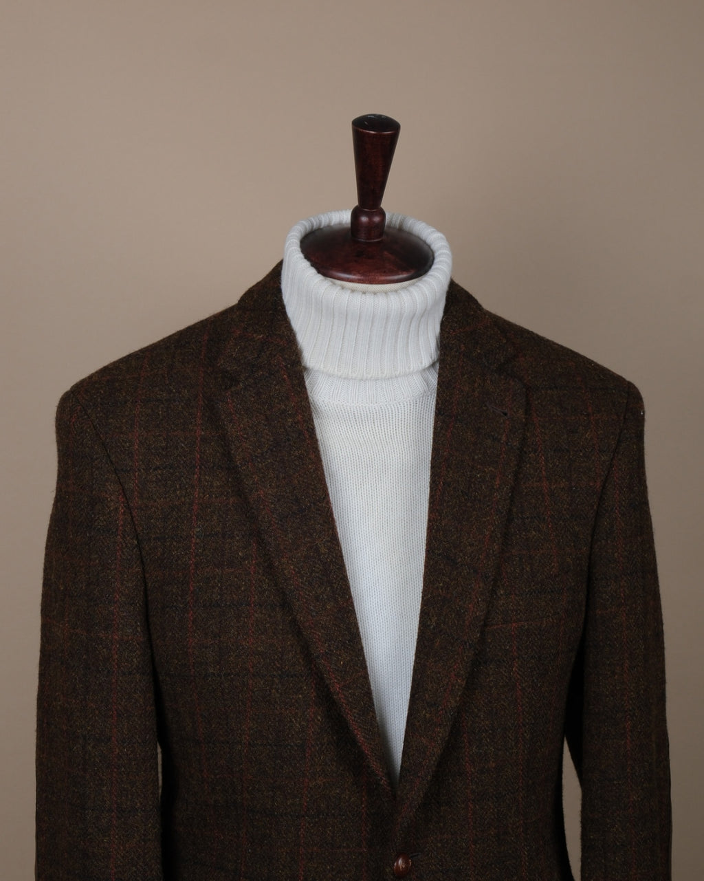 Brown Harris Tweed Wool Sports Jacket