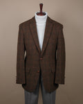 Brown Harris Tweed Wool Sports Jacket