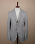 Cream/Brown Puppy Tooth Wool & Linen Sports Jacket