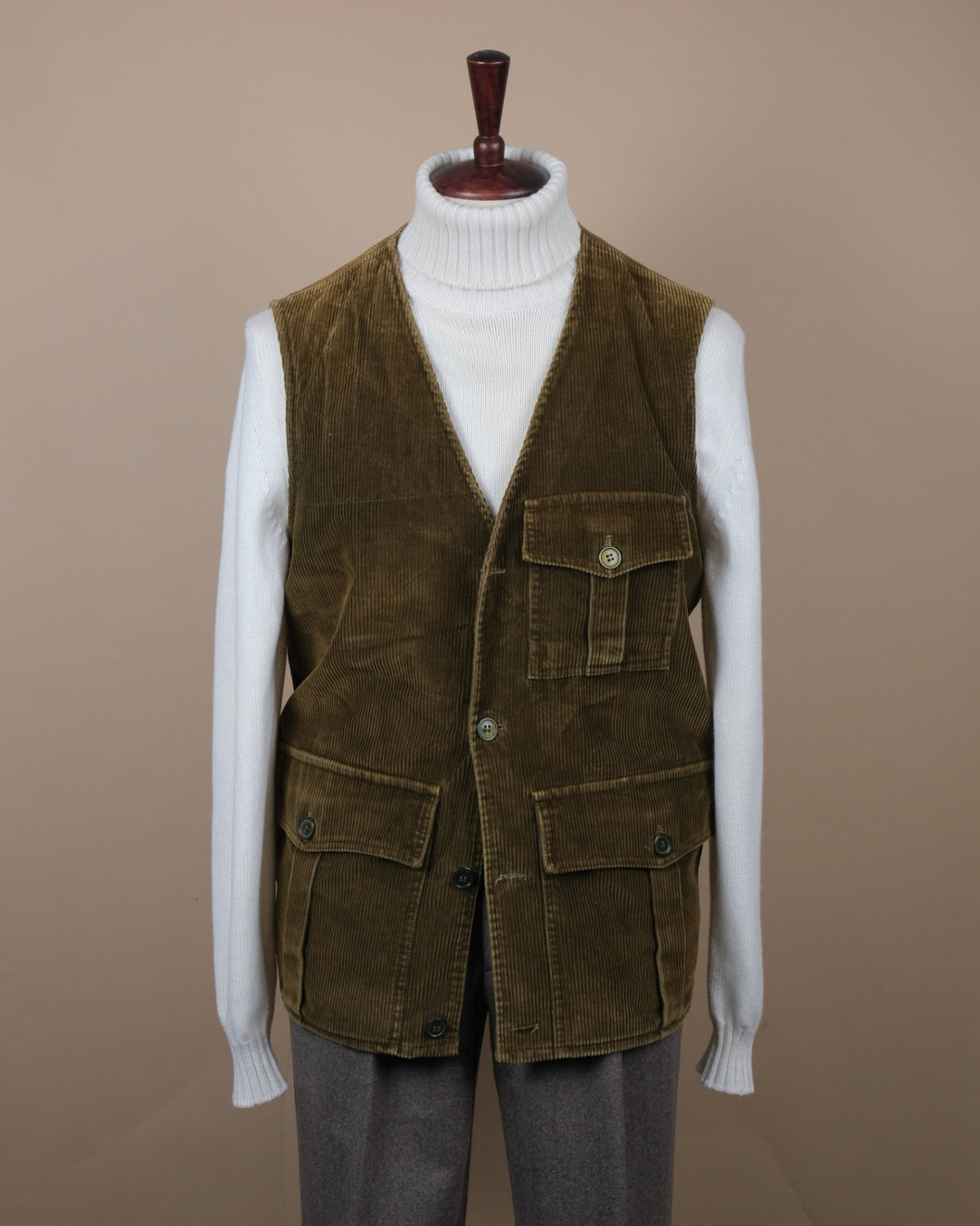 Olive Corduroy Vest