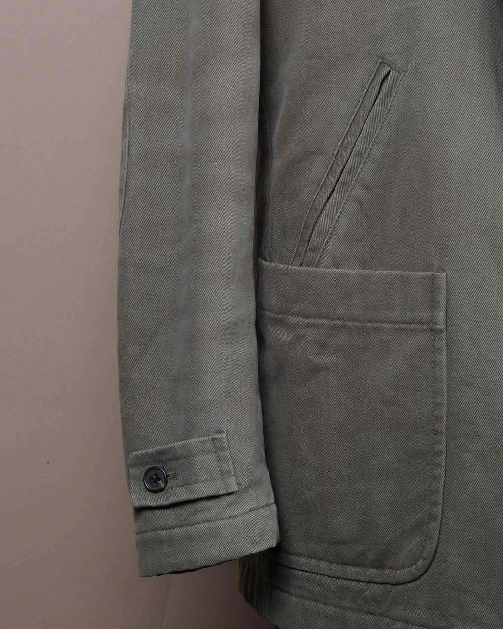 Pale Olive Twill Chore Work Jacket