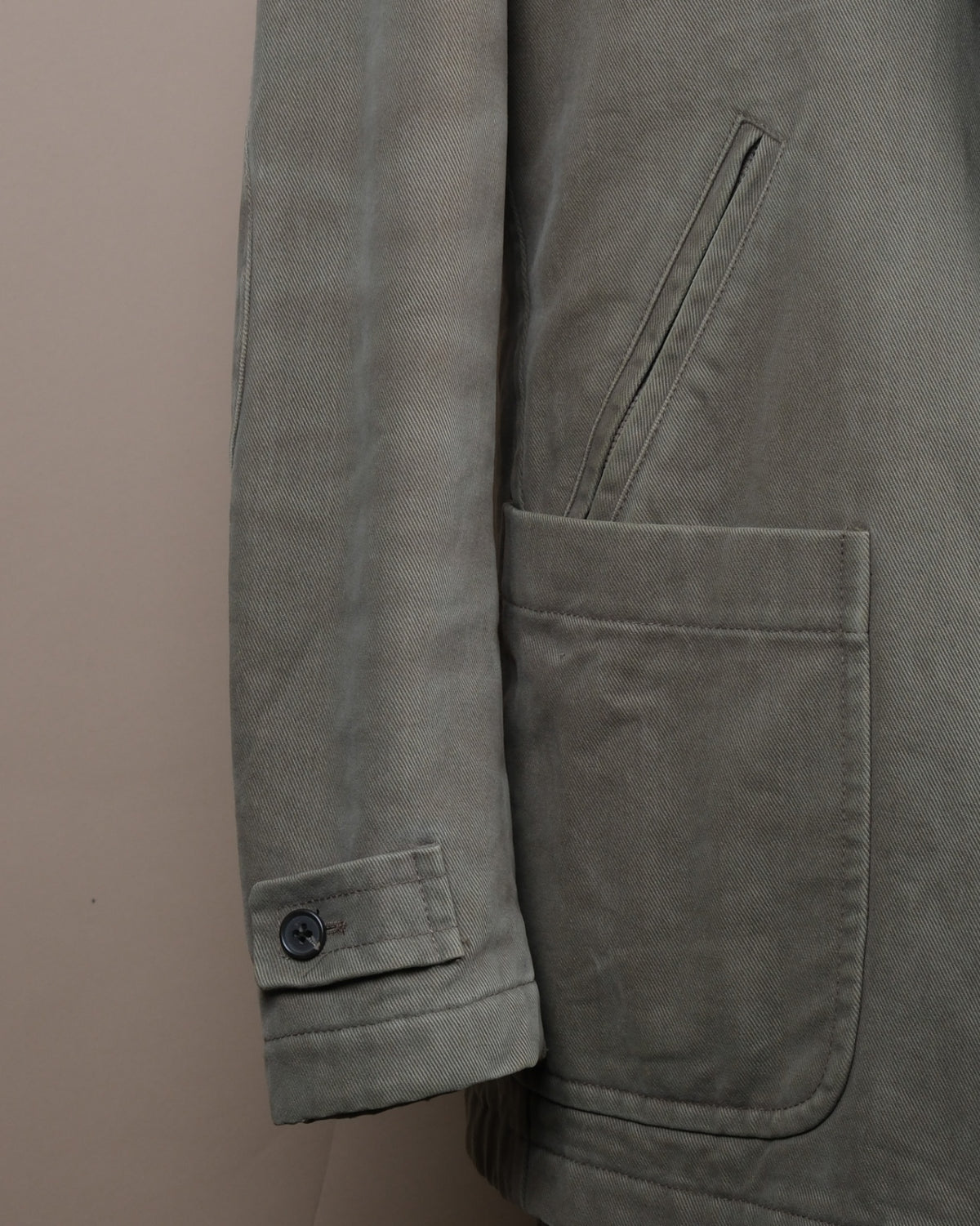 Pale Olive Twill Chore Work Jacket