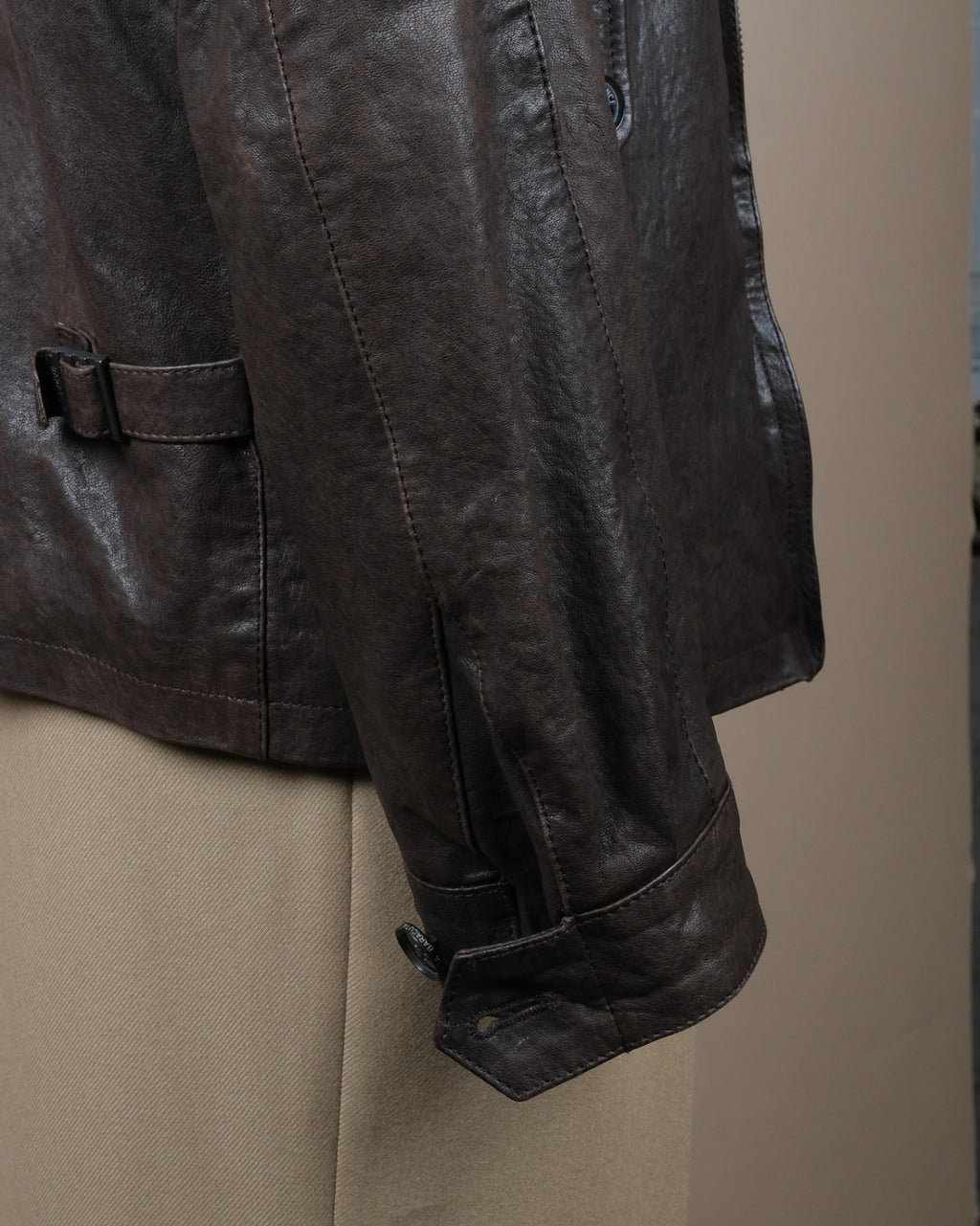 Dark Brown Leather Flight Jacket