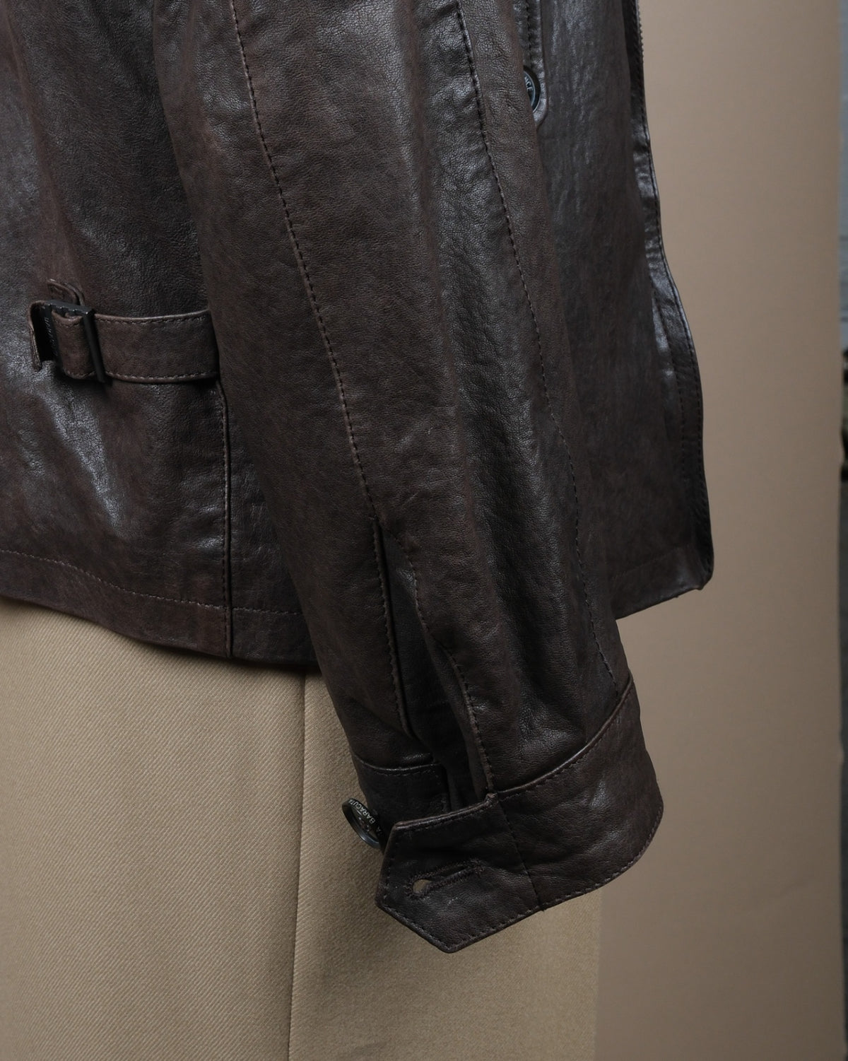 Dark Brown Leather Flight Jacket