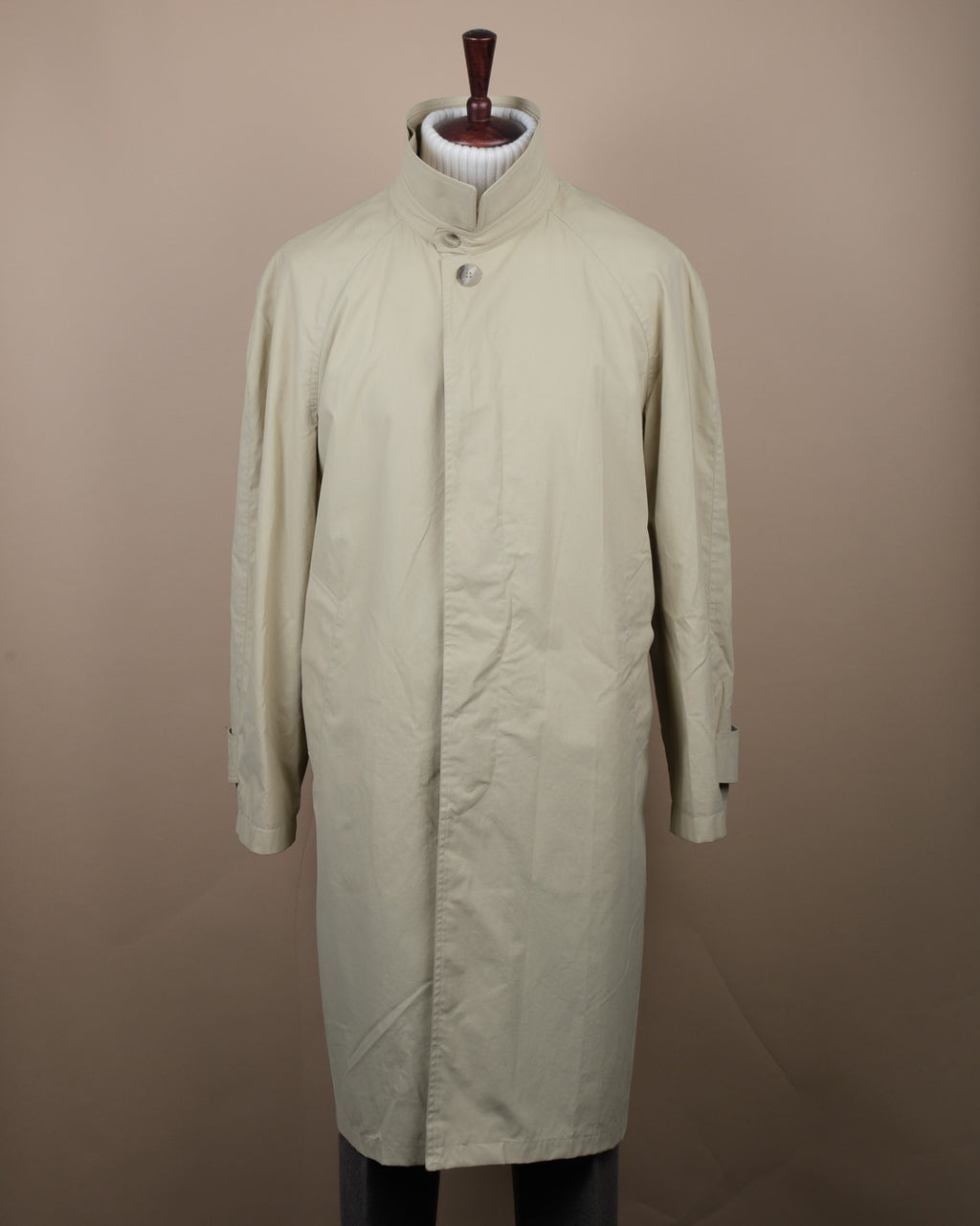 Beige "Double Collar" Raglan Raincoat