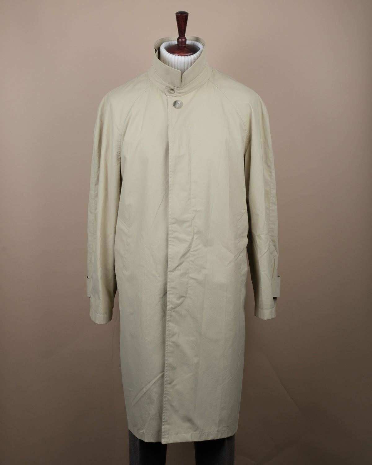 Beige "Double Collar" Raglan Raincoat