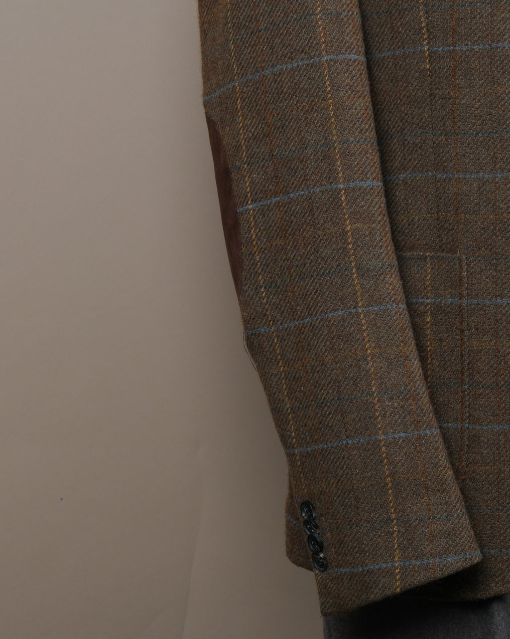 Brown Overcheck Tweed Sports Jacket