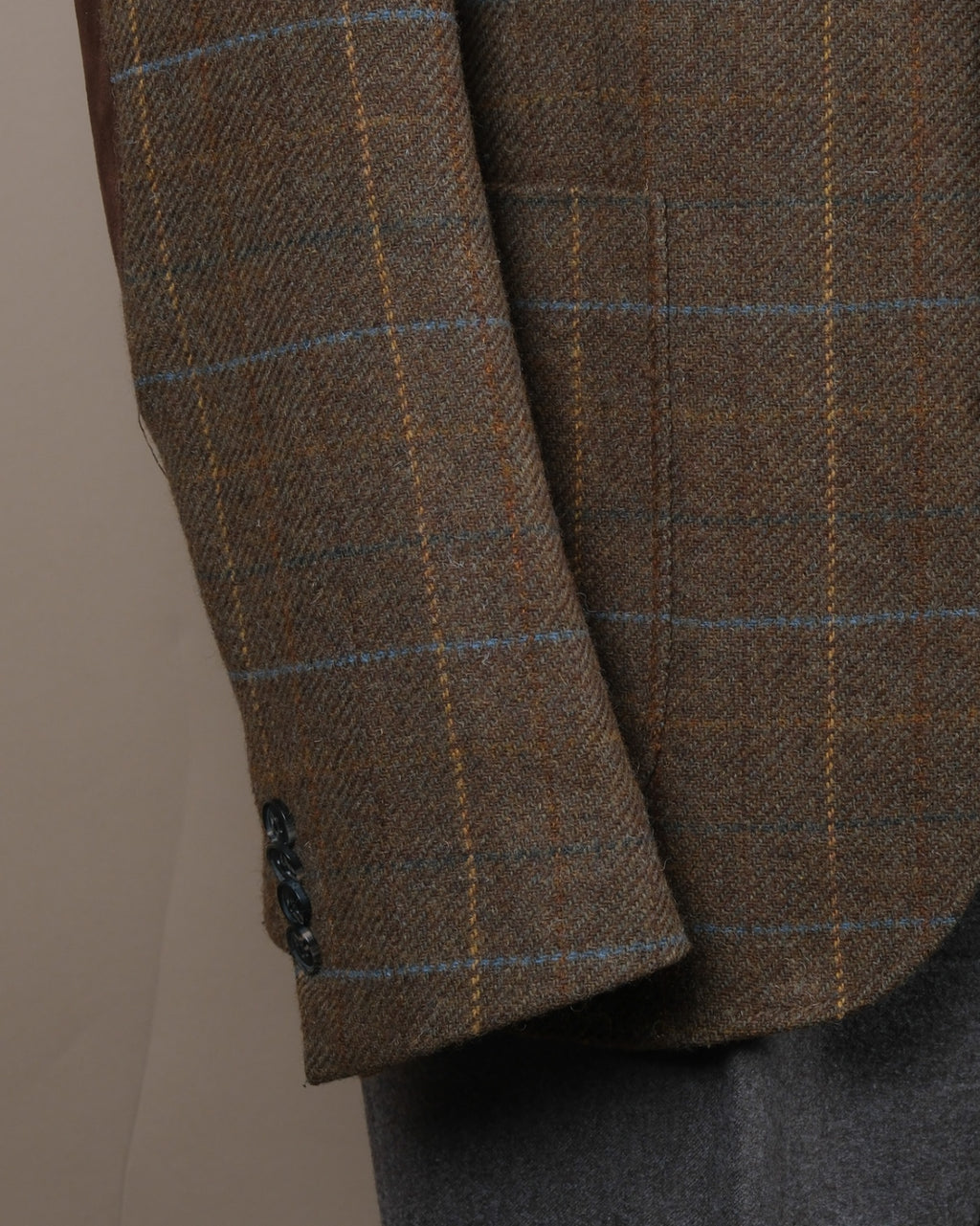 Brown Overcheck Tweed Sports Jacket