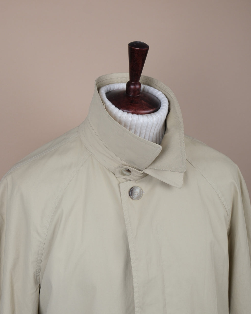 Beige "Double Collar" Raglan Raincoat