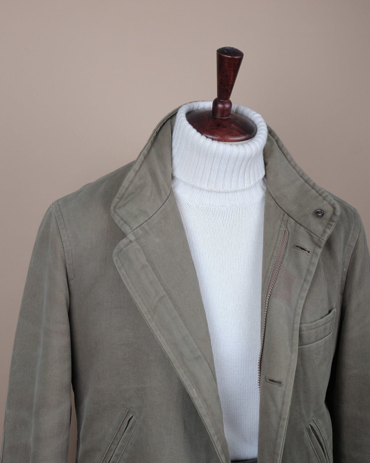 Pale Olive Twill Chore Work Jacket