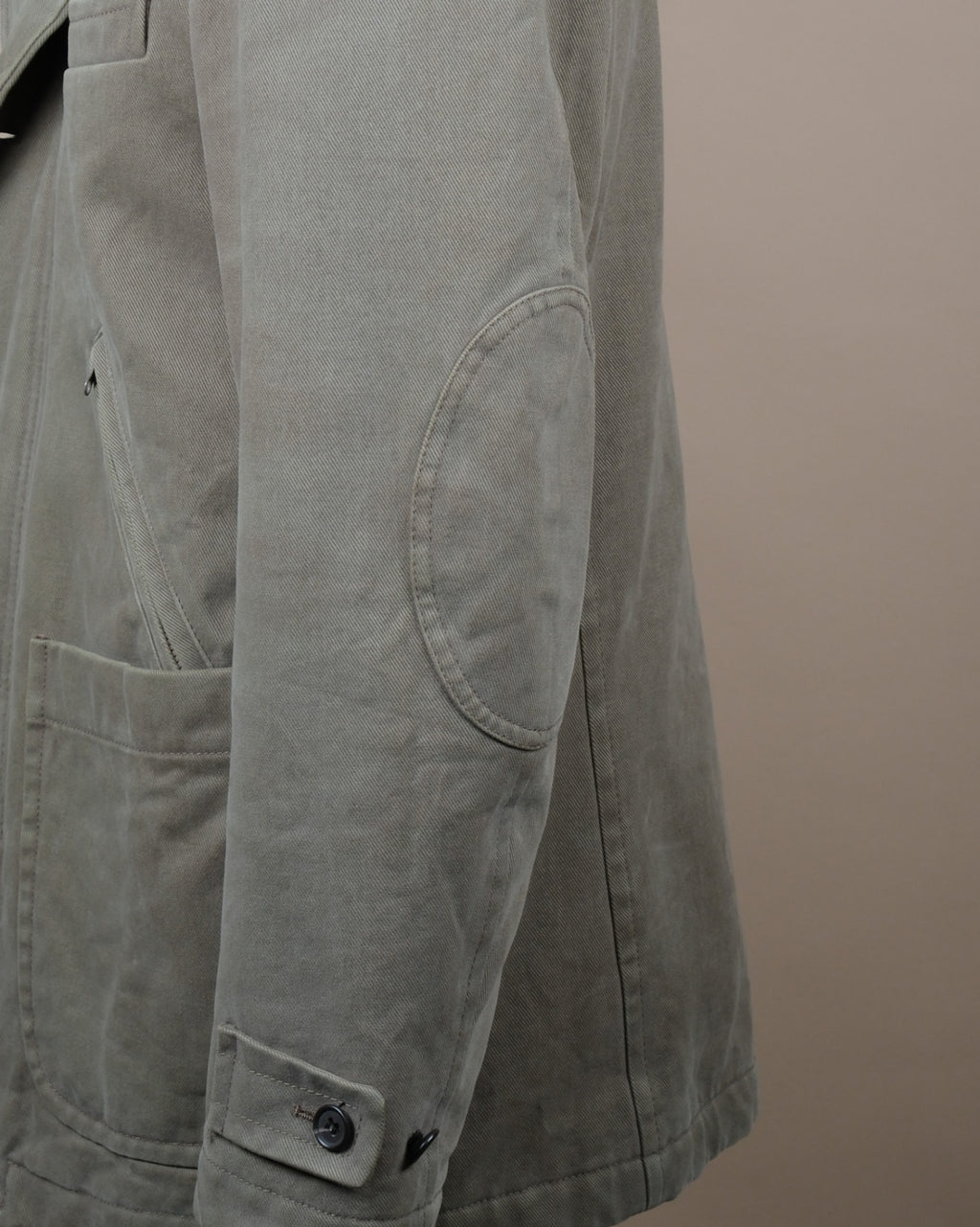 Pale Olive Twill Chore Work Jacket