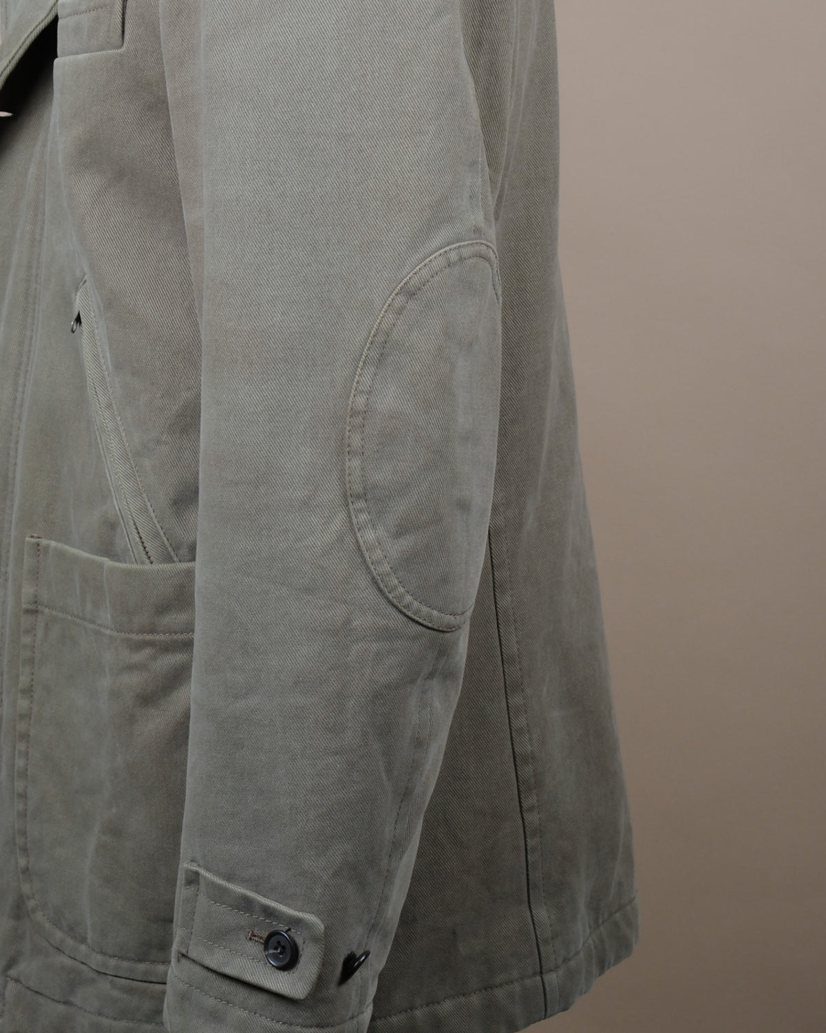 Pale Olive Twill Chore Work Jacket