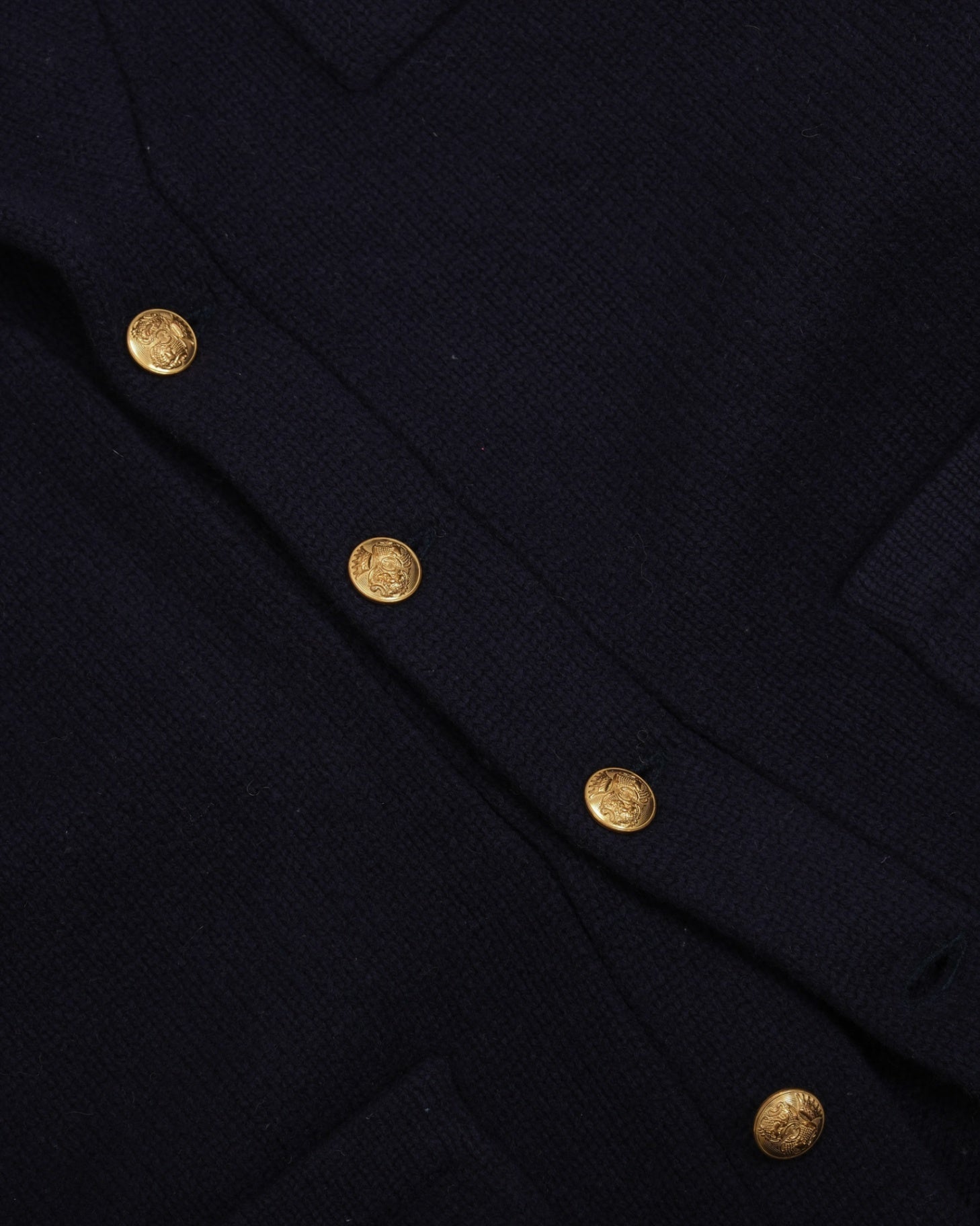 Navy Lambswool Club Shawl Cardigan