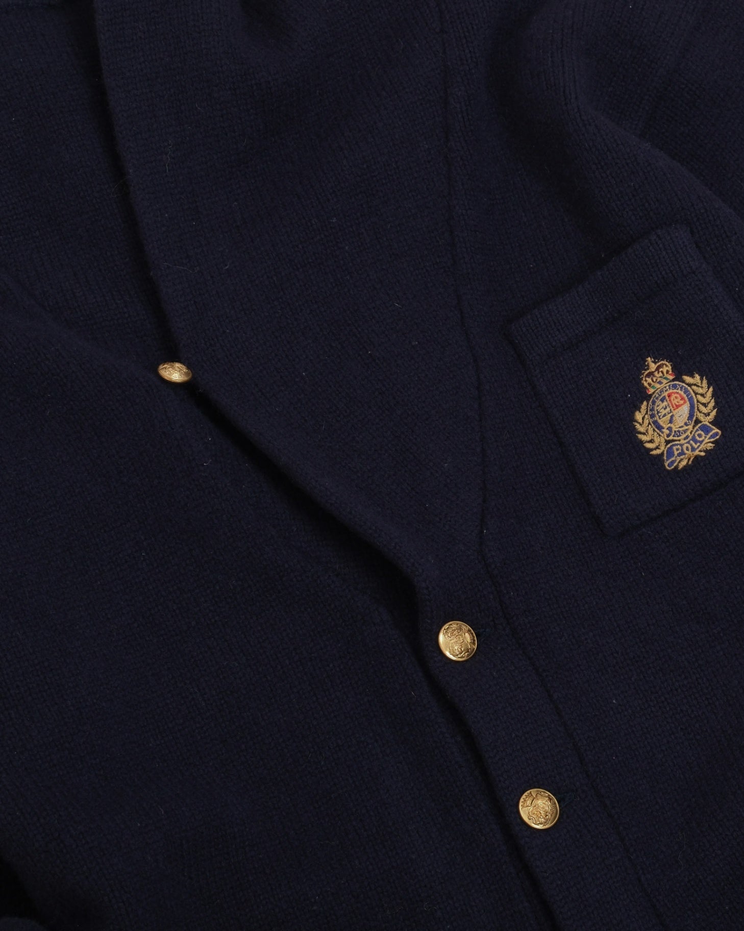 Navy Lambswool Club Shawl Cardigan