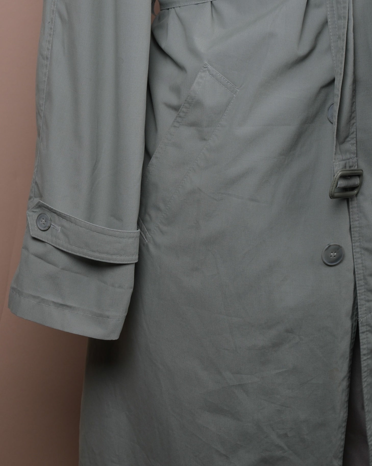 Pale Green Belted Raglan Coat